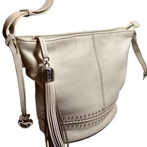 Brighton White Leather Hobo to Crossbody Baby Jake